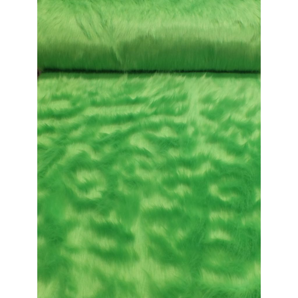 Grincs zöld hosszú szálú Műszőrme anyag
